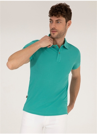 Pierre Cardin Düz Yeşil Erkek Polo T-Shirt EARTH_1