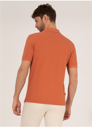 Pierre Cardin Polo Yaka Düz Kahve Erkek T-Shirt EARTH-R_4