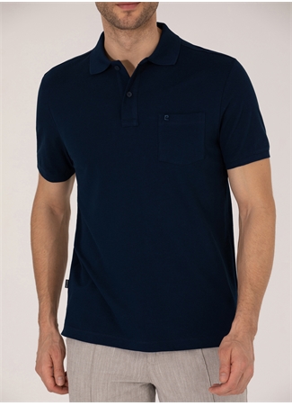 Pierre Cardin Polo Yaka Düz Lacivert Erkek T-Shirt EARTH-R_5