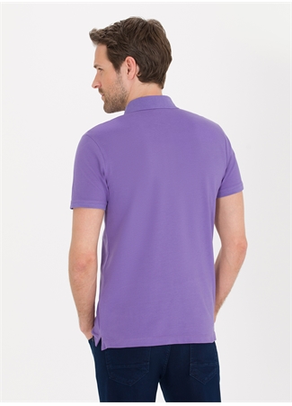 Pierre Cardin Düz Mor Erkek Polo T-Shirt EARTH_4