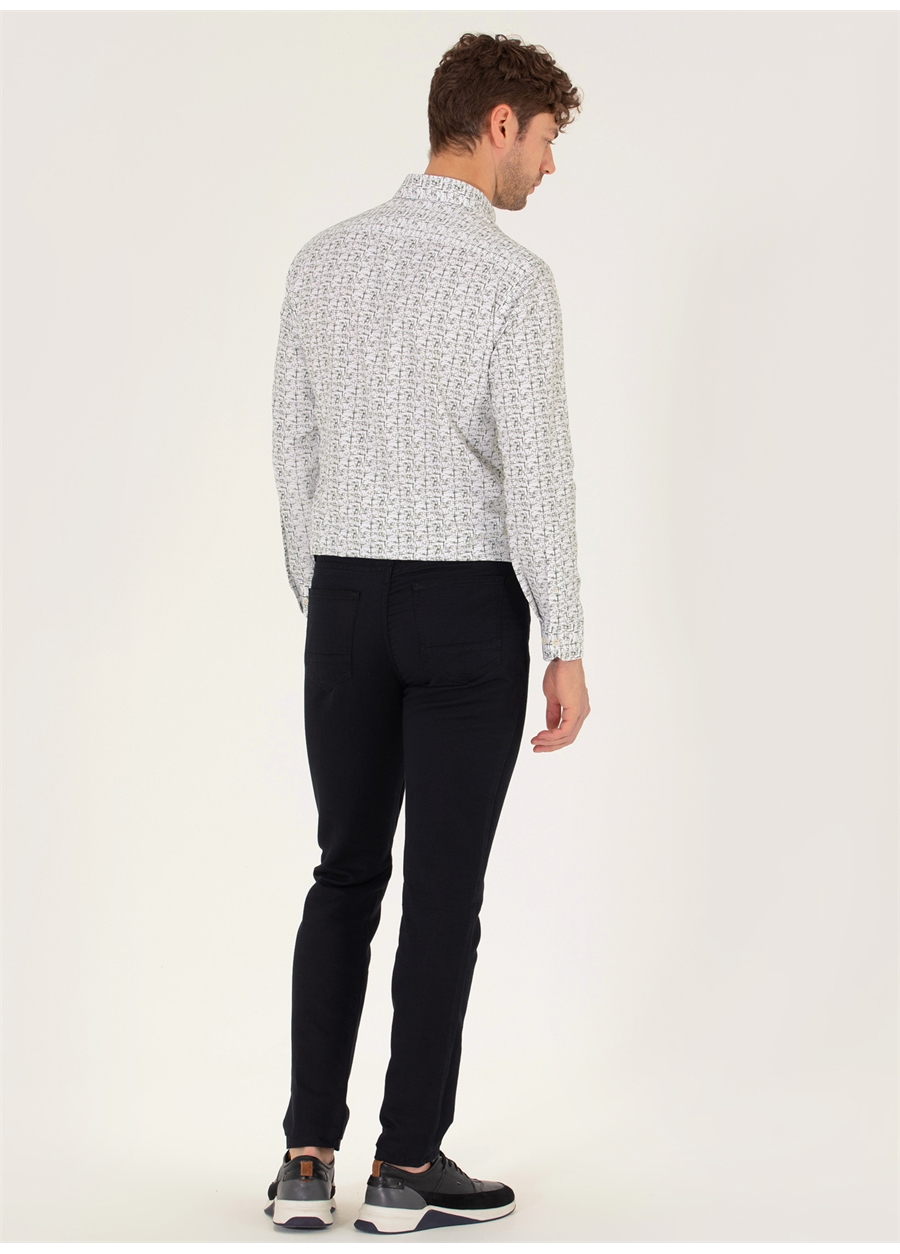 Pierre Cardin Normal Bel Normal Paça Slim Fit Siyah Erkek Pantolon GABON_3