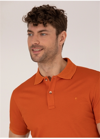 Pierre Cardin Polo Yaka Düz Kahve Erkek T-Shirt FAYE_4