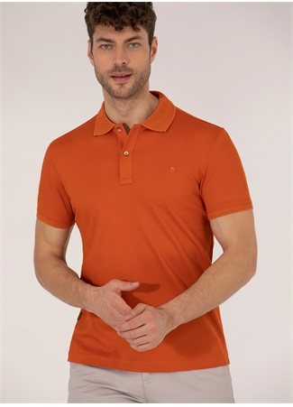 Pierre Cardin Polo Yaka Düz Kahve Erkek T-Shirt FAYE_5