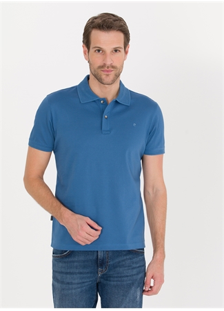 Pierre Cardin Düz Koyu Mavi Erkek Polo T-Shirt FAYE_2