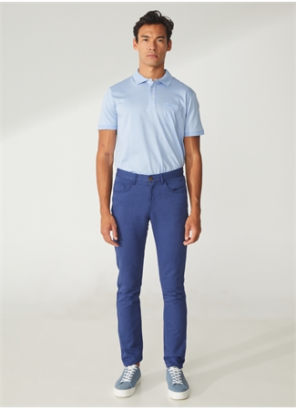 Pierre Cardin Normal Bel Normal Paça Slim Fit İndigo Erkek Pantolon GABON_1