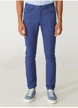 Pierre Cardin Normal Bel Normal Paça Slim Fit İndigo Erkek Pantolon GABON_2