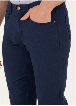 Pierre Cardin Normal Bel Normal Paça Slim Fit Lacivert Erkek Pantolon GABON_2