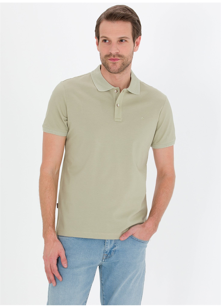 Pierre Cardin Düz Yeşil Erkek Polo T-Shirt FAYE