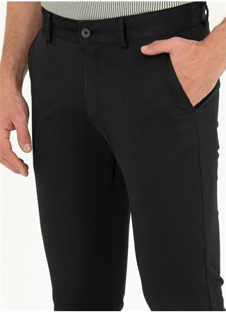 Pierre Cardin Normal Bel Normal Paça Slim Fit Siyah Erkek Pantolon RIVES_5