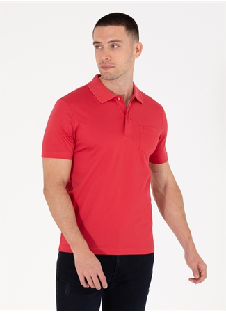 Pierre Cardin Polo Yaka Düz Kırmızı Erkek T-Shirt SAND_0