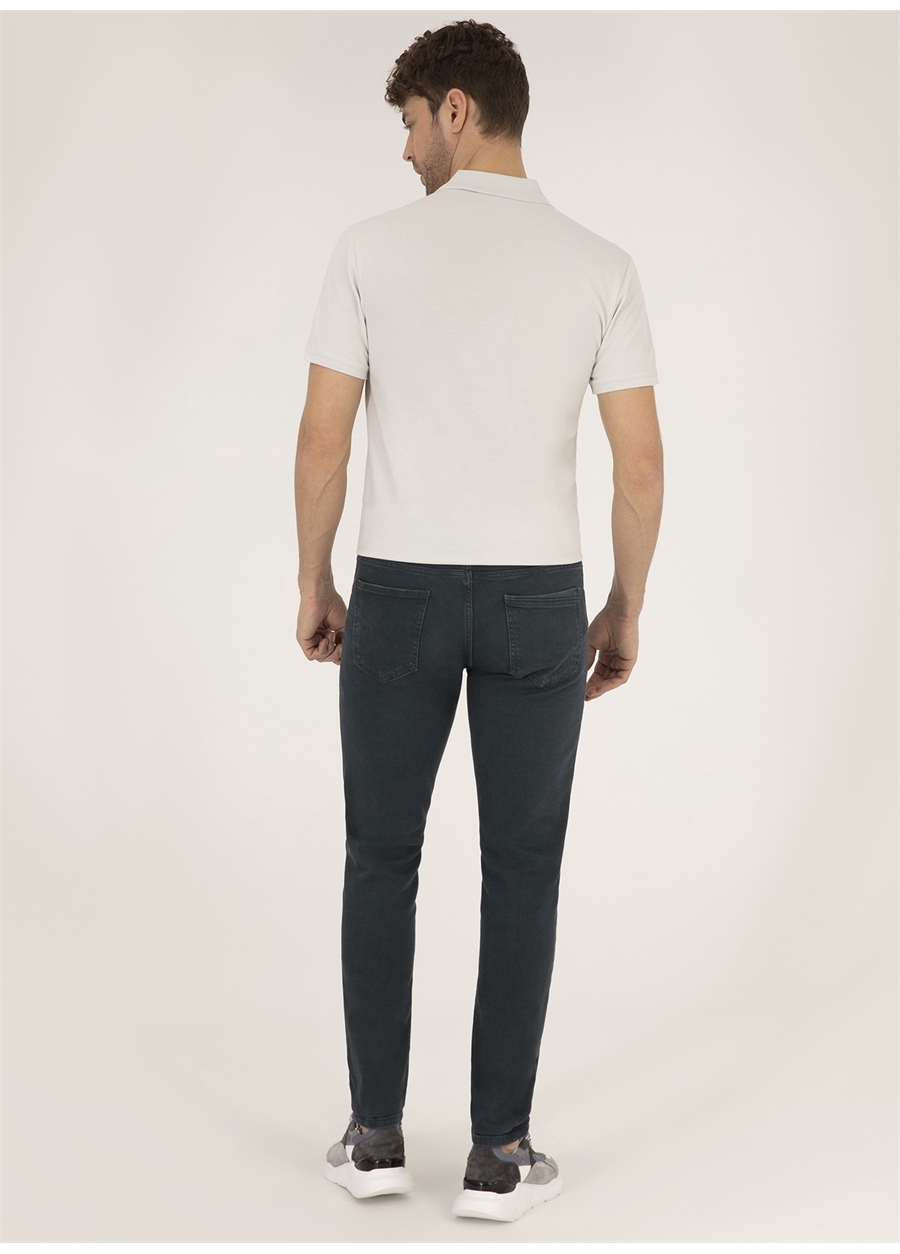 Pierre Cardin Normal Bel Normal Paça Slim Fit Koyu Yeşil Erkek Denim Pantolon PARIS_3