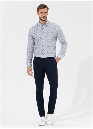 Pierre Cardin Normal Bel Normal Paça Slim Fit Lacivert Erkek Pantolon RIVES_0