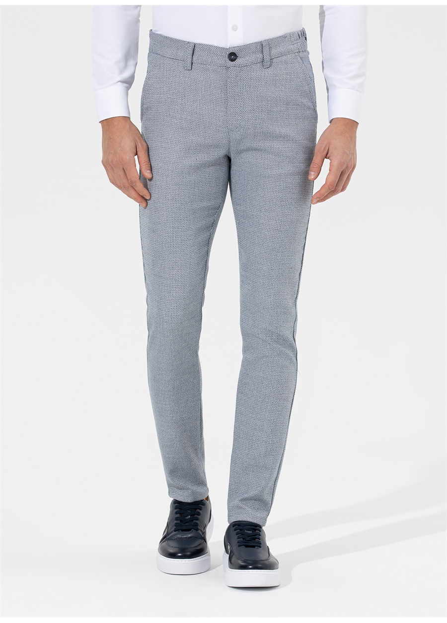 Pierre Cardin Normal Bel Normal Paça Slim Fit Lacivert Erkek Pantolon TUVA_1