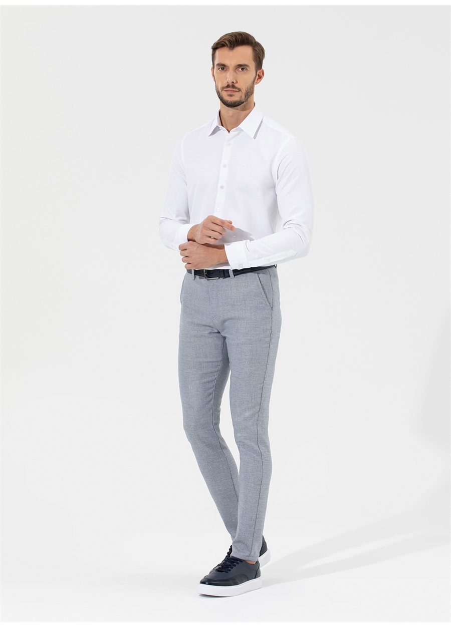 Pierre Cardin Normal Bel Normal Paça Slim Fit Lacivert Erkek Pantolon TUVA_2