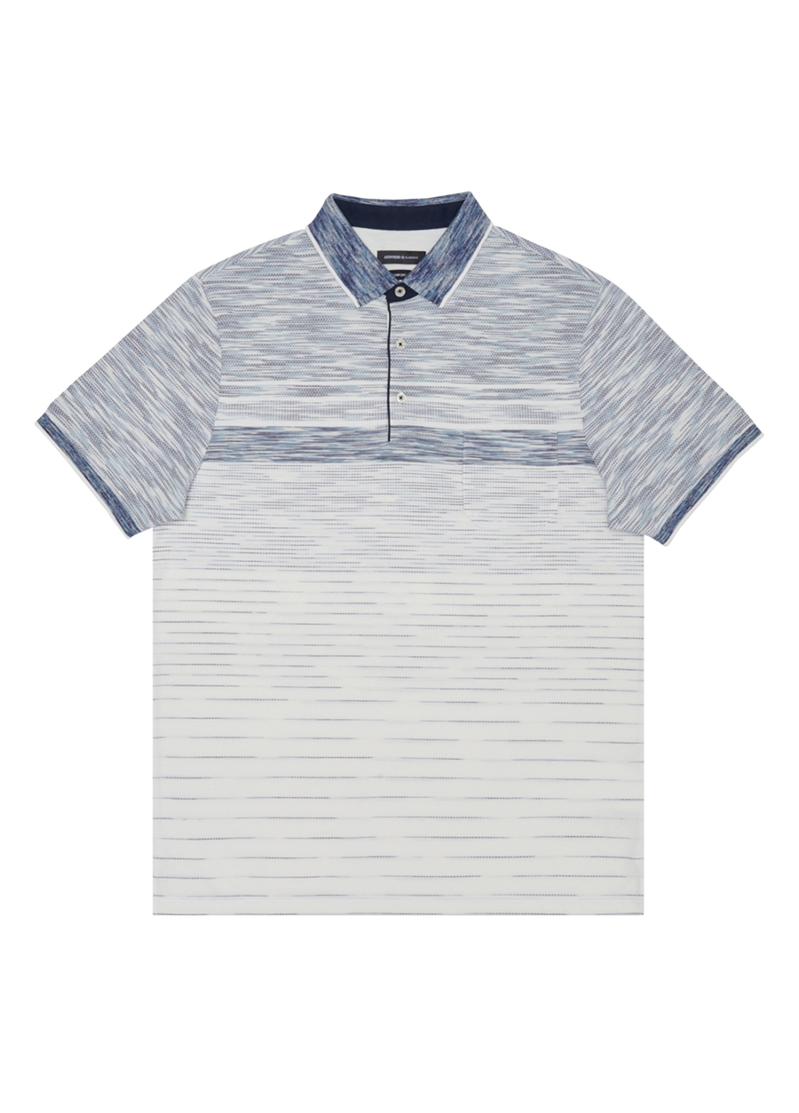 Altınyıldız Classics Lacivert - Beyaz Erkek Polo T-Shirt 4A4823200051
