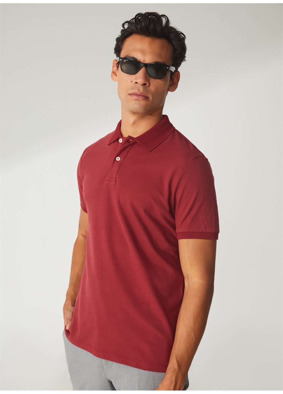 Altınyıldız Classics Polo Yaka Bordo Erkek T-Shirt 4A9000000001_2