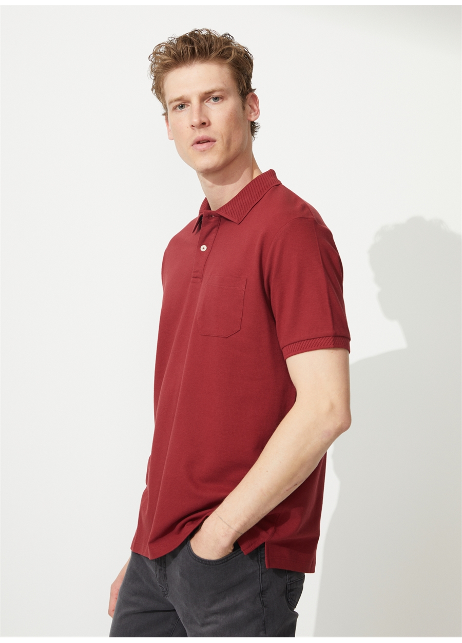 Altınyıldız Classics Polo Yaka Bordo Erkek T-Shirt 4A9000000002_3