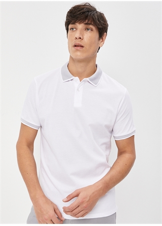 Altınyıldız Classics Polo Yaka Beyaz Erkek T-Shirt 4A9000000003