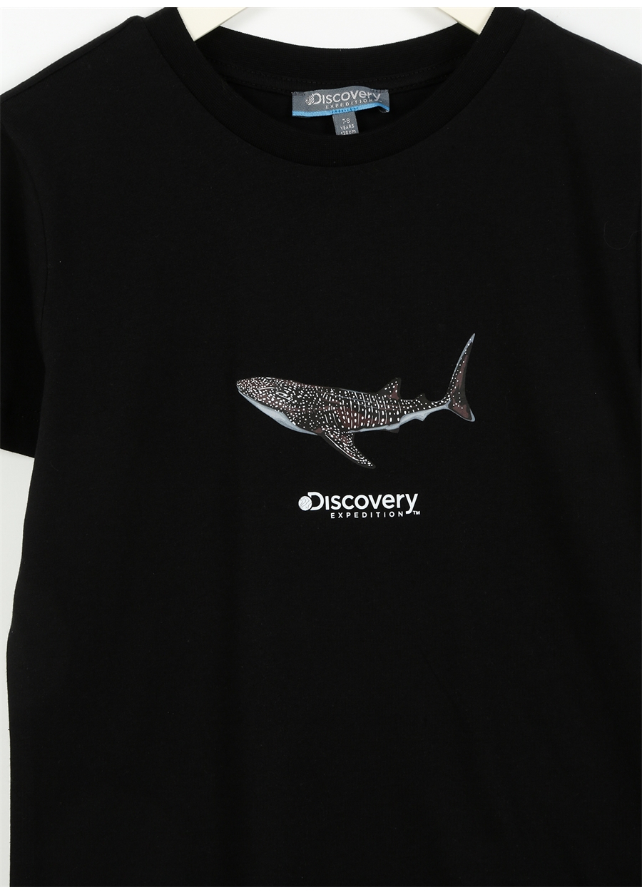 Discovery Expedition Siyah Erkek Çocuk Bisiklet Yaka Kısa Kollu Baskılı T-Shirt MERCAN BOY_2