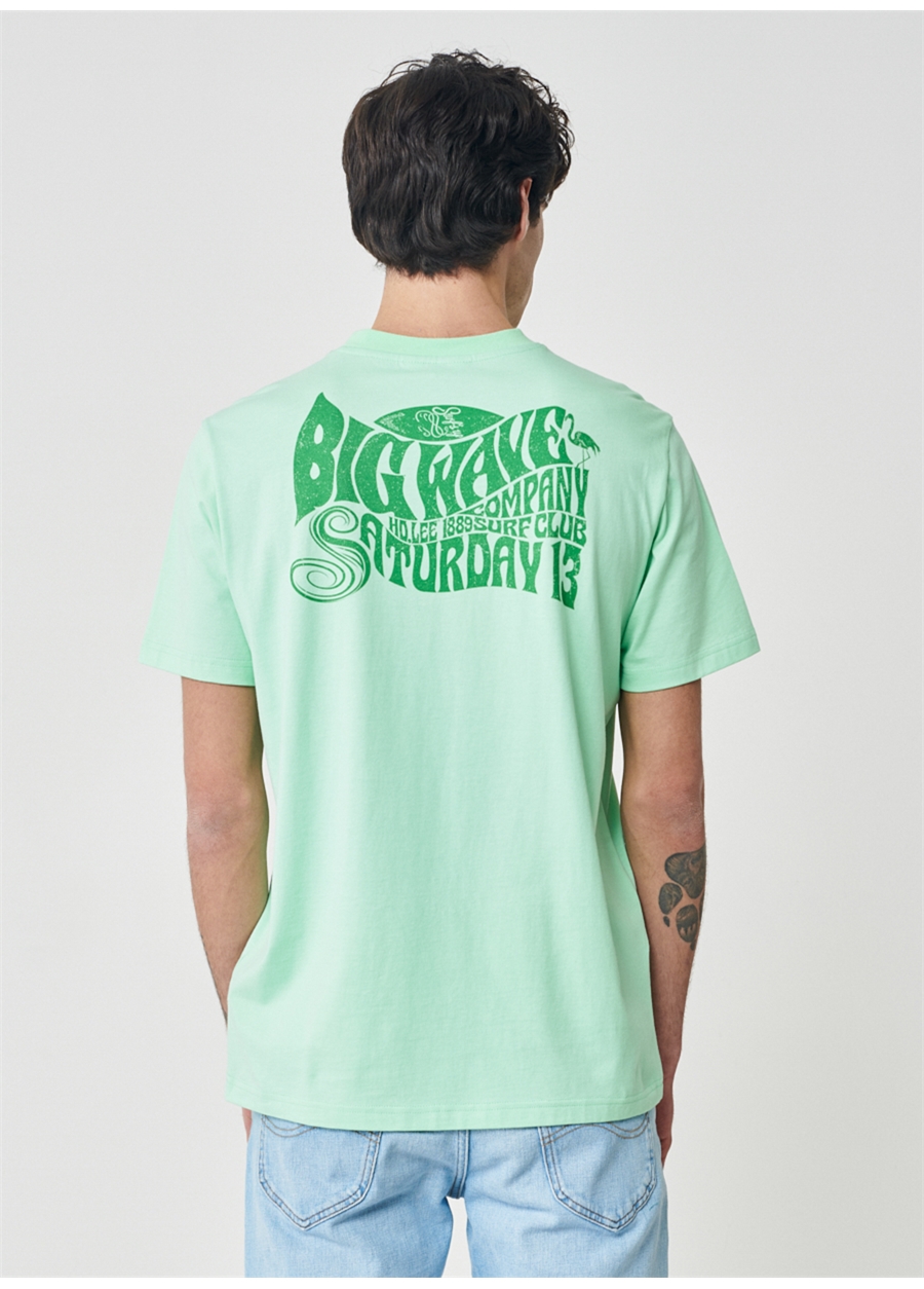 Lee Bisiklet Yaka Açık Yeşil Erkek T-Shirt L231288299_Bisiklet Yaka T-Shirt