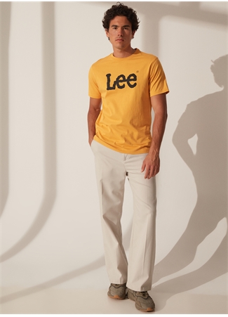 Lee Bisiklet Yaka Sarı Erkek T-Shirt L65QAI200_EU Coll.M Big Logo_3