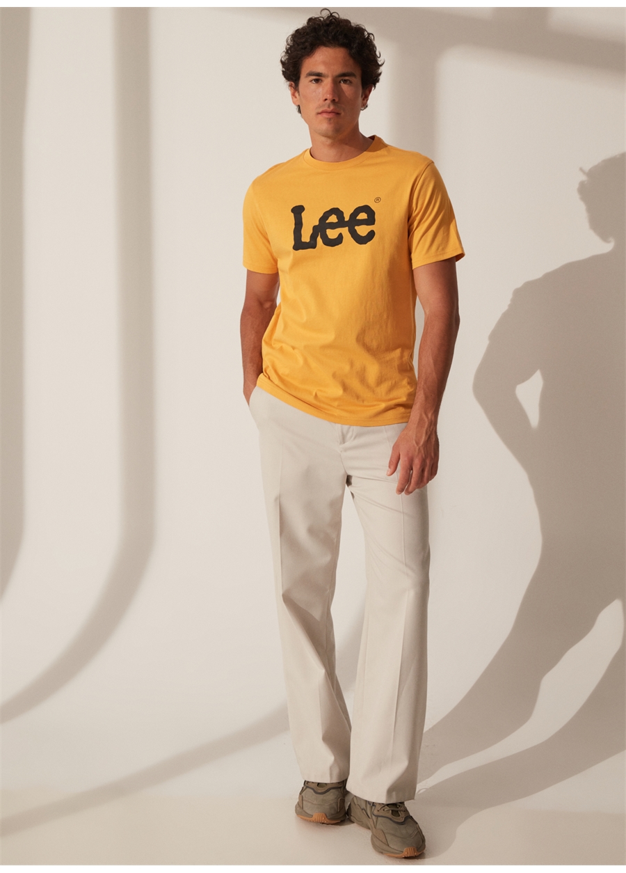 Lee Bisiklet Yaka Sarı Erkek T-Shirt L65QAI200_EU Coll.M Big Logo_3