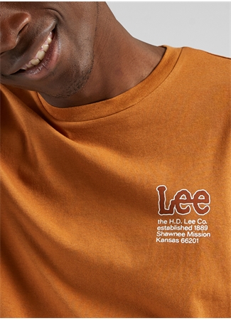 Lee Bisiklet Yaka Karamel Erkek T-Shirt L69JFQ99_Bisiklet Yaka T-Shirt_1