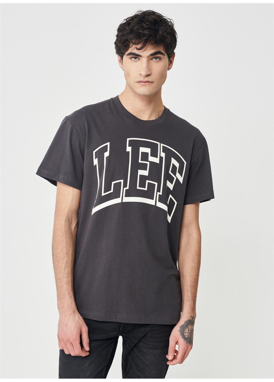 Lee Bisiklet Yaka Siyah Erkek T-Shirt LV10FQON_Bisiklet Yaka T-Shirt