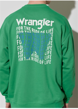 Wrangler Bisiklet Yaka Yeşil Erkek Sweatshırt W676I4G30_Bisiklet Yaka Sweatshirt_2