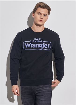 Wrangler Bisiklet Yaka Siyah Erkek Sweatshırt W6F3H1100_Bisiklet Yaka Sweatshirt