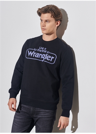 Wrangler Bisiklet Yaka Siyah Erkek Sweatshırt W6F3H1100_Bisiklet Yaka Sweatshirt_2