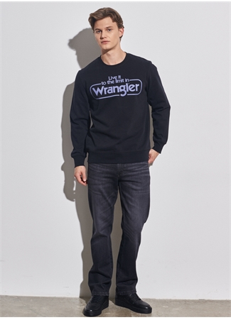 Wrangler Bisiklet Yaka Siyah Erkek Sweatshırt W6F3H1100_Bisiklet Yaka Sweatshirt_4