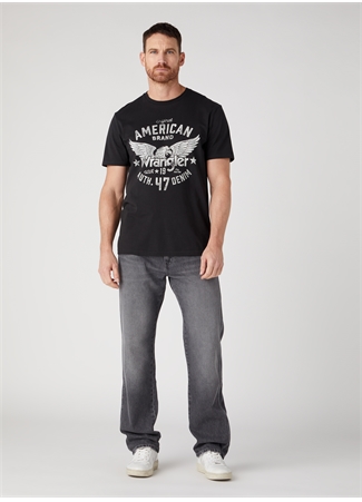 Wrangler Bisiklet Yaka Siyah Erkek T-Shirt W752D3XV6_Bisiklet Yaka T-Shirt_2