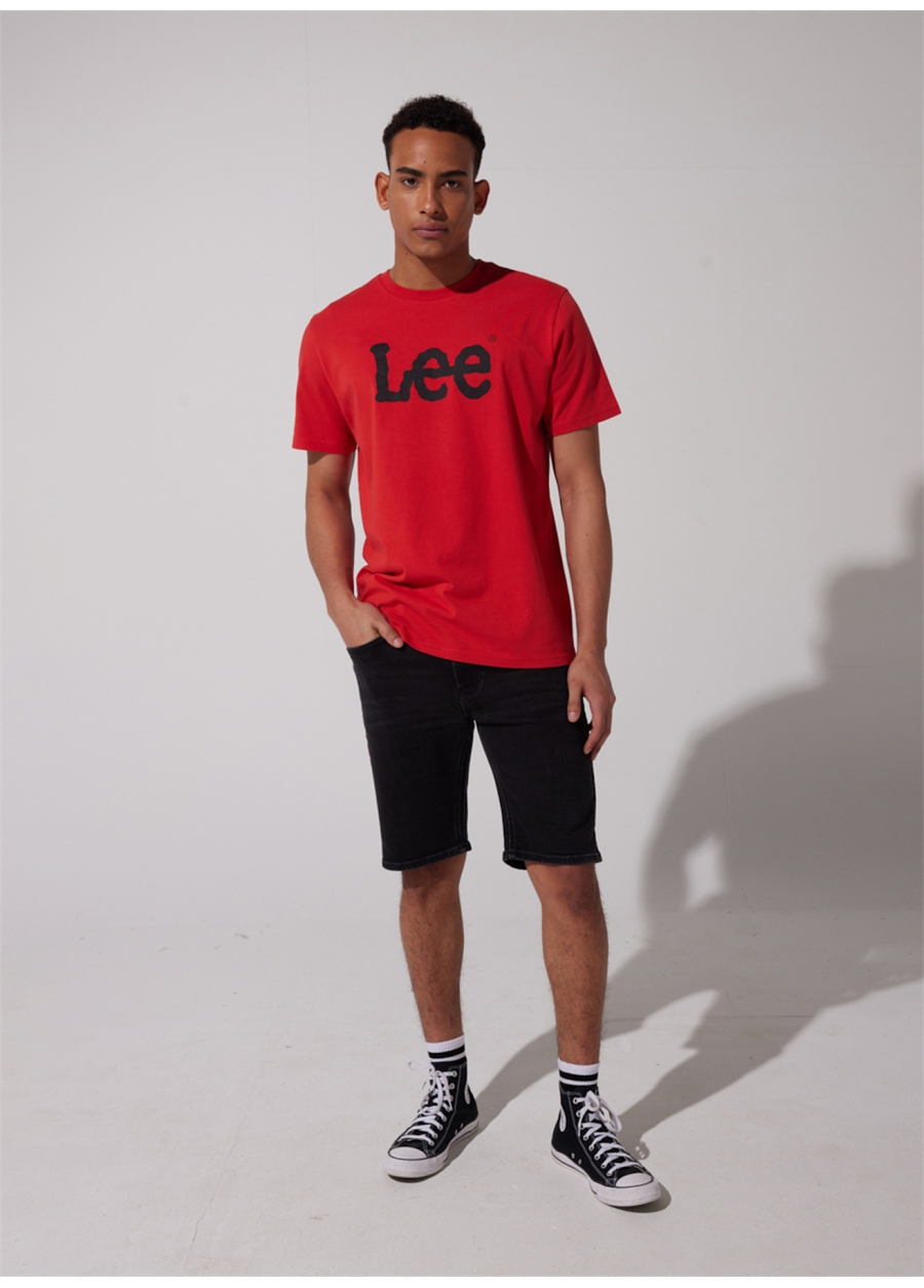 Lee Bisiklet Yaka Kırmızı Erkek T-Shirt L65QAI600_EU Coll.M Big Logo