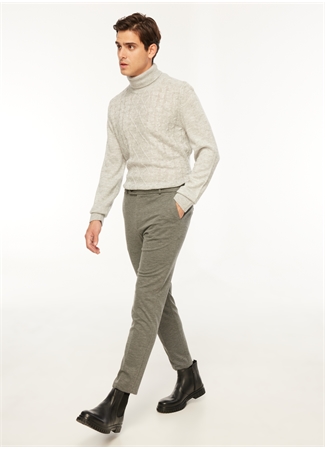 Fabrika Gri Erkek Normal Slim Fit Chino Pantolon F3WM-PNT904_0