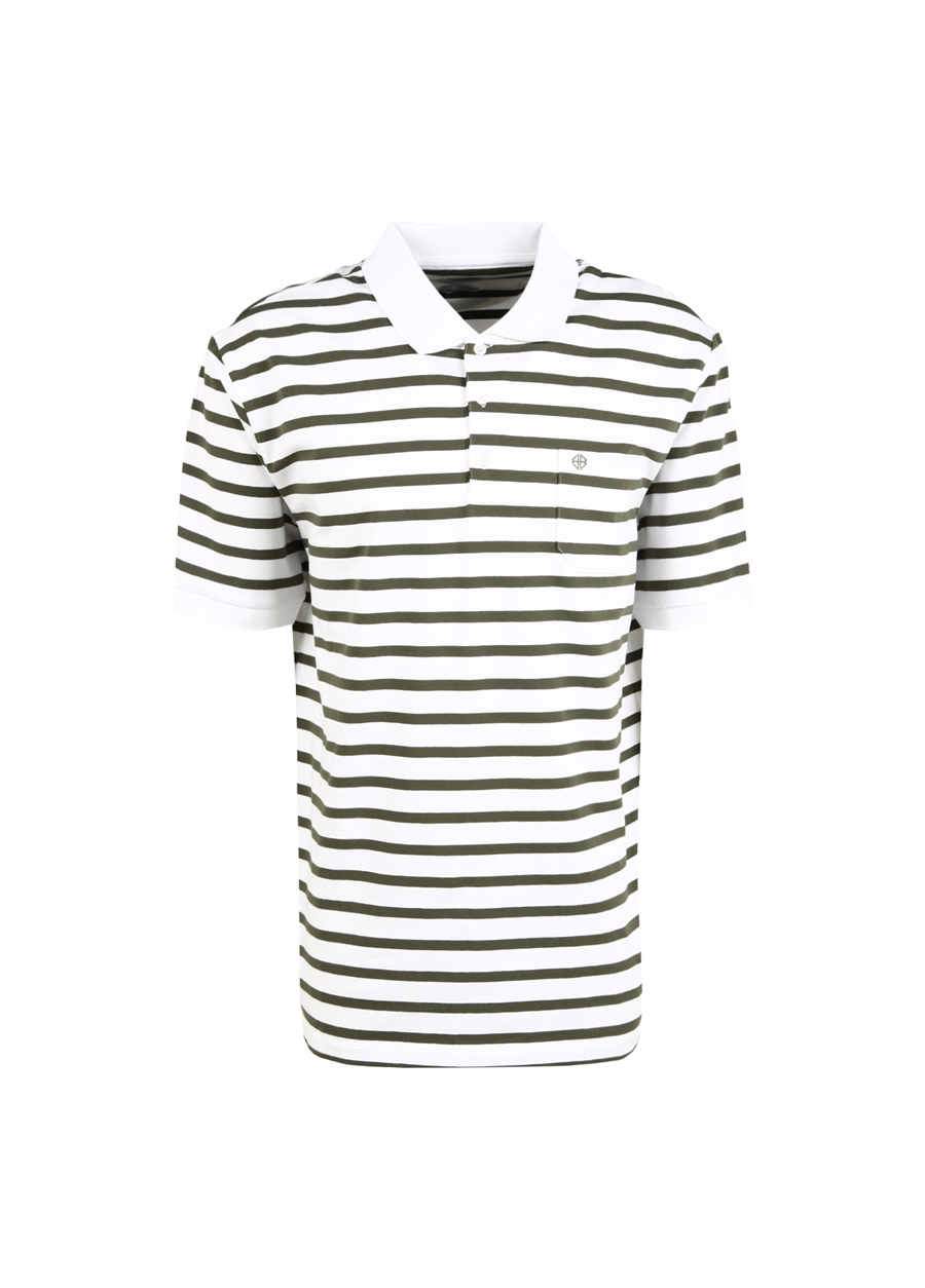 Privé Polo Yaka Beyaz Melanj Erkek T-Shirt 4BX4823200041