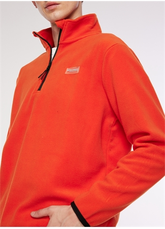 Discovery Expedition Turuncu Erkek Fermuarlı Düz Polar Sweatshırt D3WM-SWT1_3