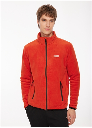 Discovery Expedition Kiremit Erkek Fermuarlı Düz Polar Sweatshırt D3WM-SWT2_1