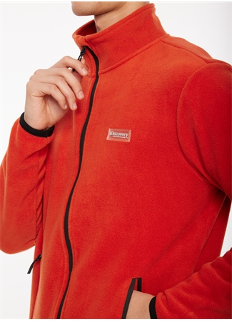 Discovery Expedition Kiremit Erkek Fermuarlı Düz Polar Sweatshırt D3WM-SWT2_2