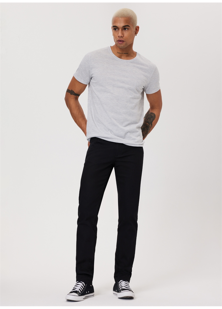 Lee Cooper JAGGER STAY BLACK Normal Bel Slim Straight Siyah Erkek Denim Pantolon 232 LCM 121026