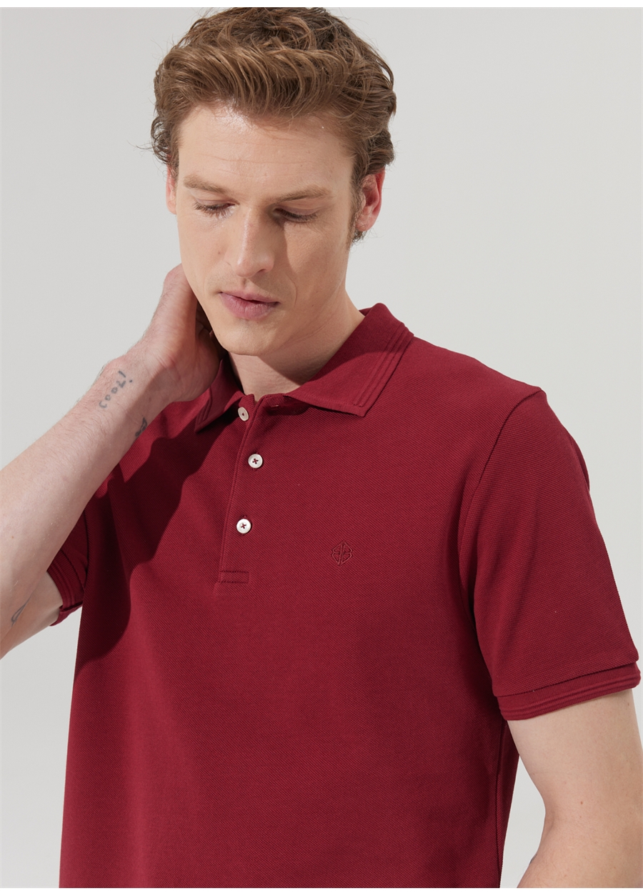 Beymen Business Polo Yaka Bordo Erkek T-Shirt 4B4823200001_2