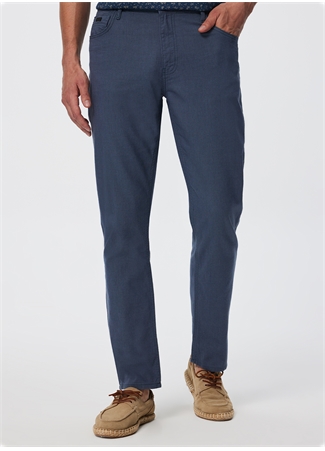 Lee Cooper Yüksek Bel Regular Straight Gri - Mavi Erkek Chino Pantolon 232 LCM 221005 RICKY ND1 GRİ MAVİ_1