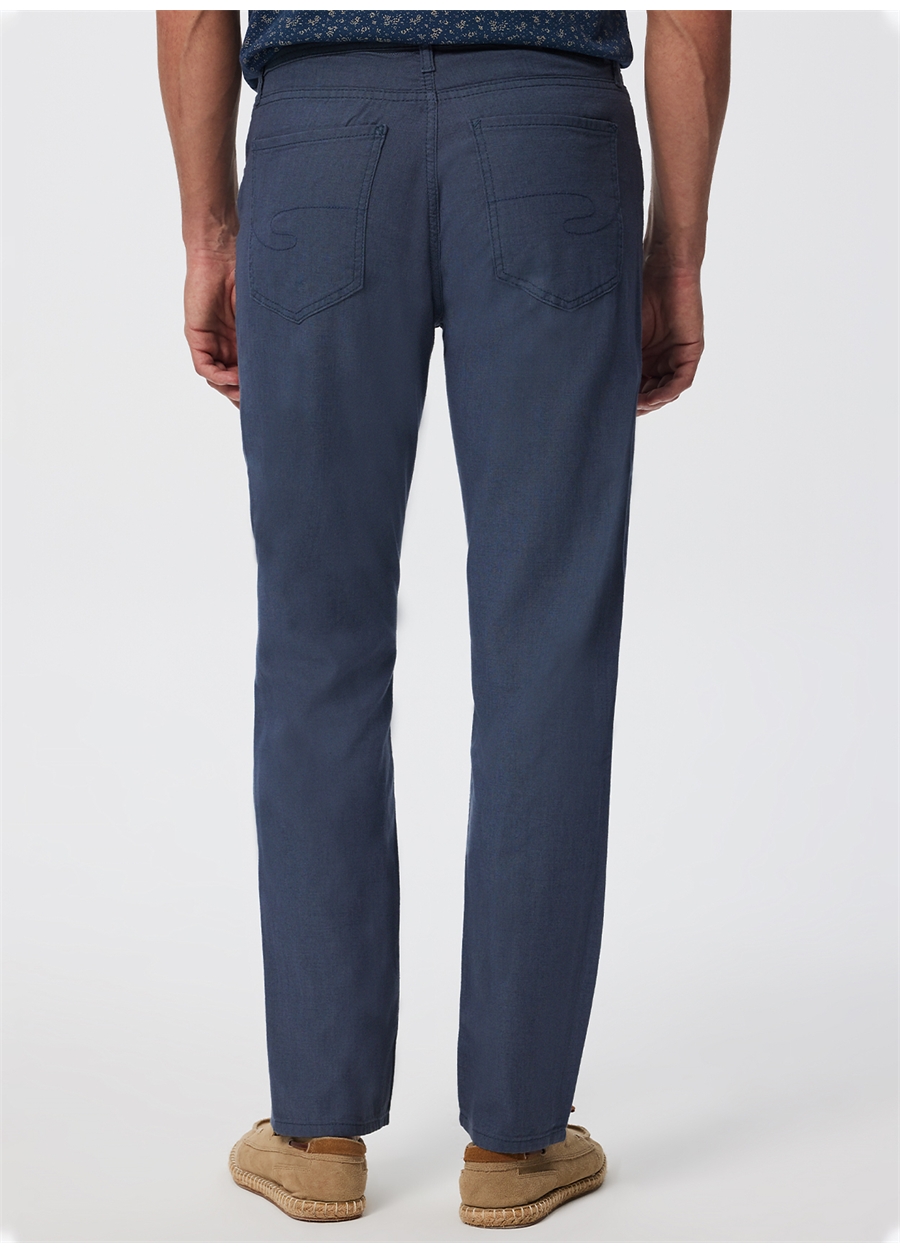 Lee Cooper Yüksek Bel Regular Straight Gri - Mavi Erkek Chino Pantolon 232 LCM 221005 RICKY ND1 GRİ MAVİ_4