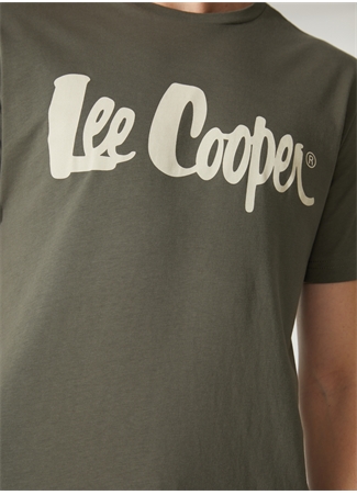 Lee Cooper Bisiklet Yaka Haki Erkek T-Shirt 232 LCM 242032 LONDONLOGO HAKİ_3