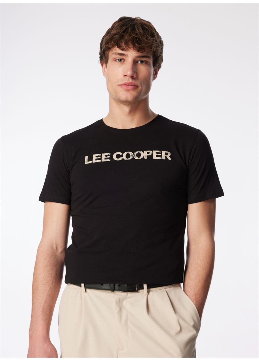 Lee Cooper Bisiklet Yaka Siyah Erkek T-Shirt 232 LCM 242018 CARLO SİYAH