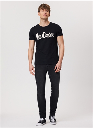 Lee Cooper Bisiklet Yaka Siyah Erkek T-Shirt 232 LCM 242032 LONDONLOGO SİYAH_0