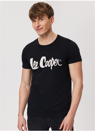 Lee Cooper Bisiklet Yaka Siyah Erkek T-Shirt 232 LCM 242032 LONDONLOGO SİYAH_1