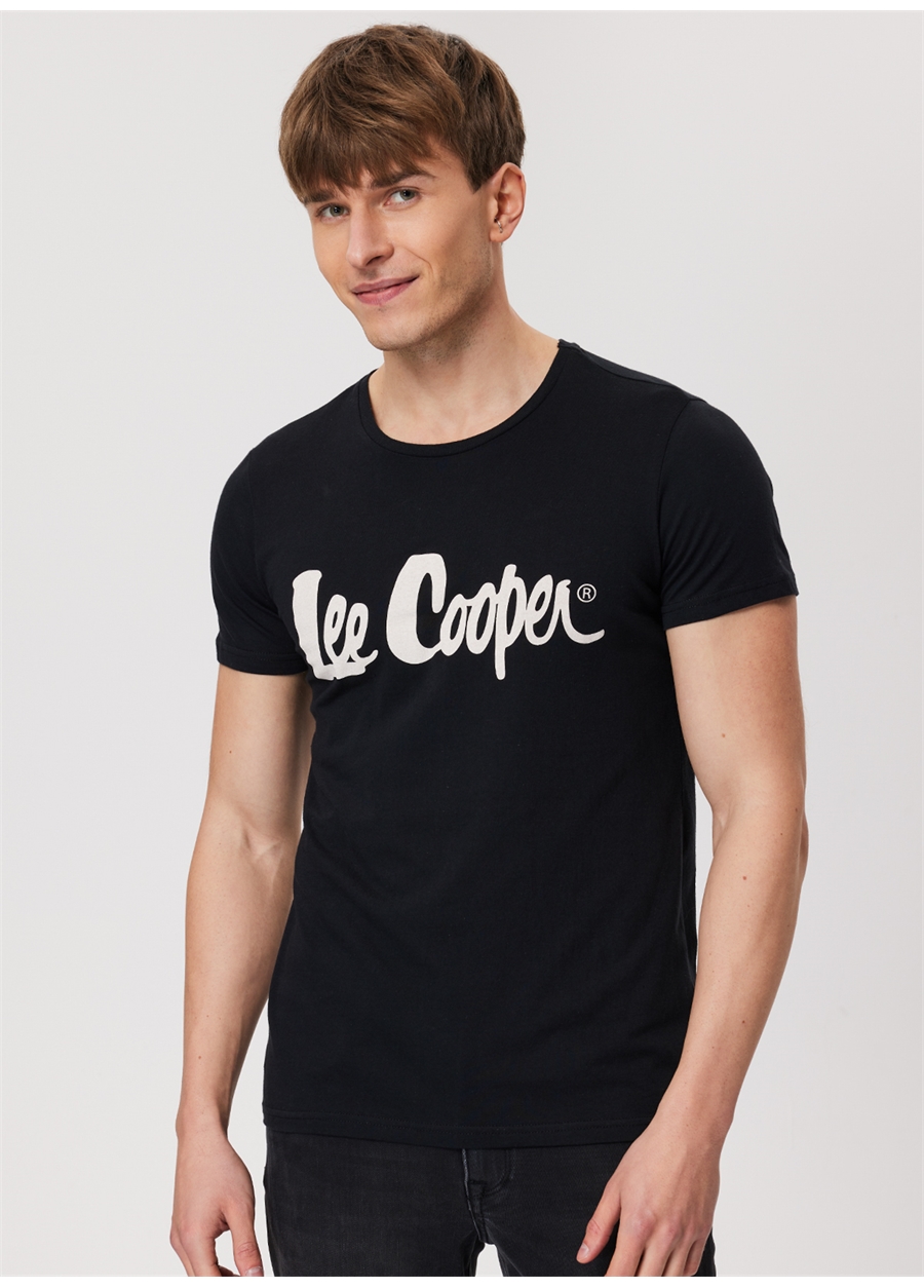 Lee Cooper Bisiklet Yaka Siyah Erkek T-Shirt 232 LCM 242032 LONDONLOGO SİYAH_1