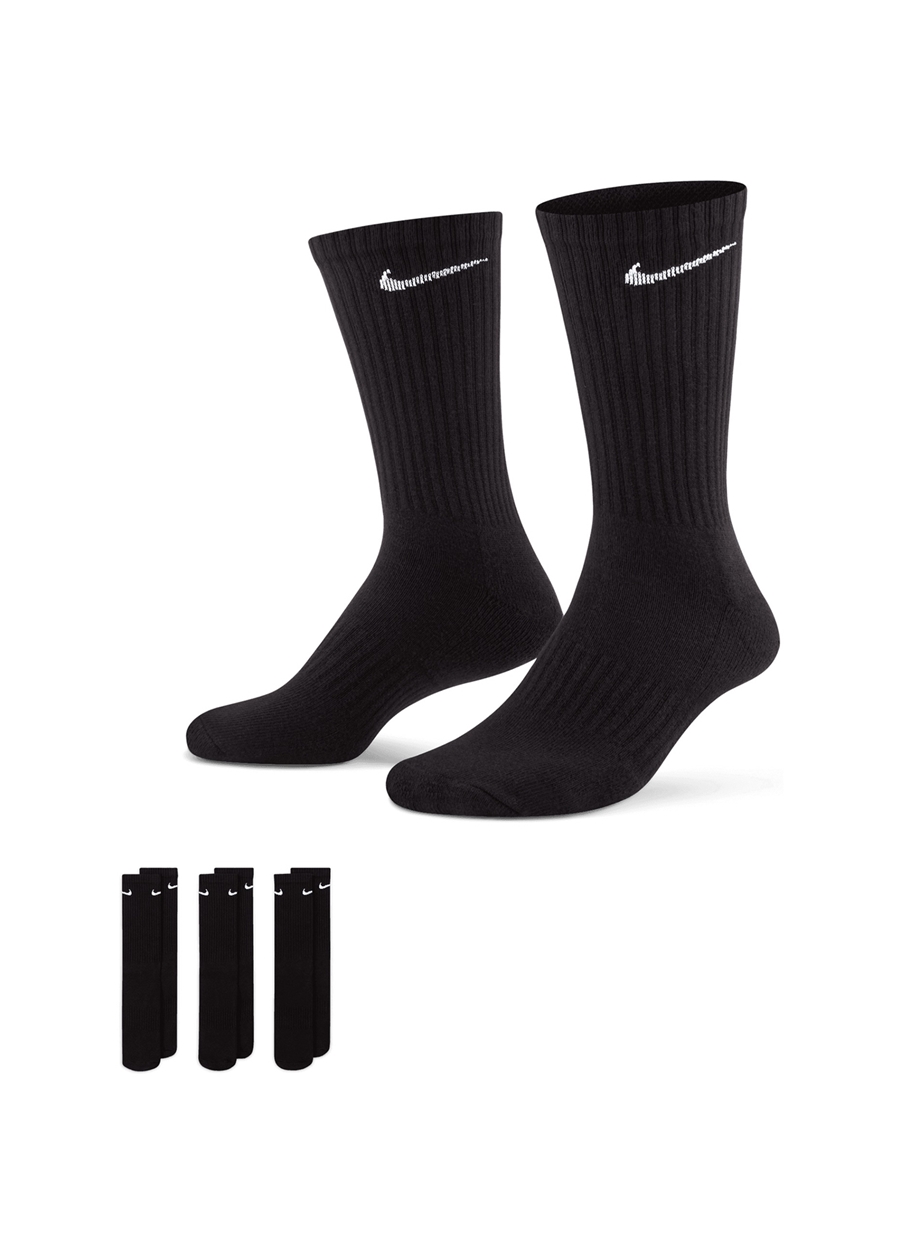 Nike Siyah Erkek 3Lü Çorap SX7664-010 U NK EVERYDAY CSH CRW 3P