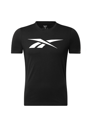 Reebok Yuvarlak Yaka Düz Siyah Erkek T-Shirt HD4000 GS VECTOR TEE_0